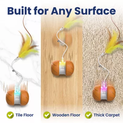 PawsPik Cat Feather Tail Rechargeable Spinnger Chasers Toy - Image 6