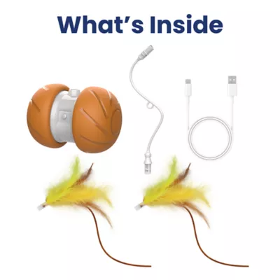 PawsPik Cat Feather Tail Rechargeable Spinnger Chasers Toy - Image 9