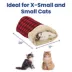 PawsPik Cat Self Warming Cave Bed - Red Flannel image thumbnail 8