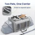 PawsPik Dog & Cat Portable Dual-Pet Carrier - Light Gray image thumbnail 2