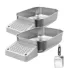 PawsPik Cat Stainless Steel Litter Box With Steps & Metal Scooper - 2-Pack image thumbnail 1