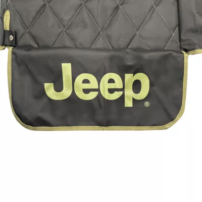 Jeep Quilted Backseat Hammock Vehicle Seat Protector W/ Pockets For Dogs, Machine Washable - Image 6