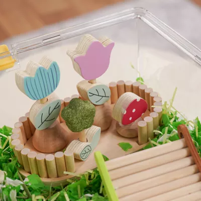 Mini & Moe Garden Decor Chew Small Pet Wood Chew Toy - Image 4