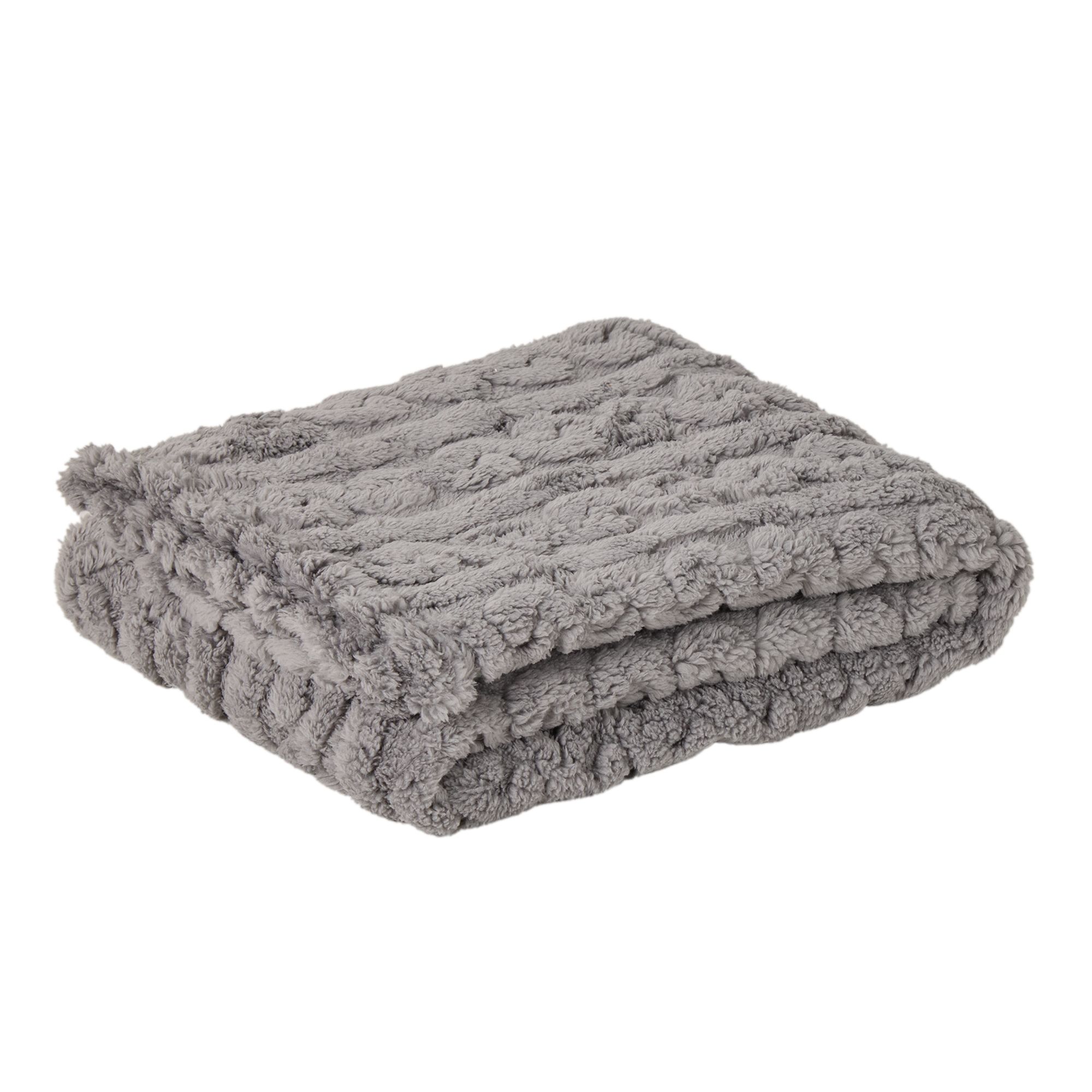 Merry & Bright® Luxe Cable Knit Dog Blanket, Multiple Colors, Grey/Red