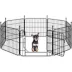 Yaheetech 8-Panel Foldable Metal Pet Enclousre with Door - 20" Tall, Black image thumbnail 1