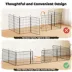 Yaheetech 8-Panel Foldable Metal Pet Enclousre with Door - 20" Tall, Black image thumbnail 4
