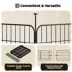 Yaheetech 8-Panel Foldable Metal Pet Enclousre with Door - 20" Tall, Black image thumbnail 5