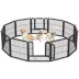 Yaheetech 12-Panel Foldable Metal Pet Fence - 24" Tall, Black image thumbnail 1