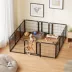 Yaheetech 12-Panel Foldable Metal Pet Fence - 24" Tall, Black image thumbnail 2