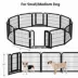 Yaheetech 12-Panel Foldable Metal Pet Fence - 24" Tall, Black image thumbnail 3