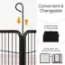 Yaheetech 12-Panel Foldable Metal Pet Fence - 24" Tall, Black image thumbnail 4