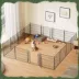Yaheetech 16-Panel Foldable Metal Pet Enclosure with Door - 24" Tall, Black image thumbnail 2