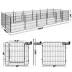 Yaheetech 16-Panel Foldable Metal Pet Enclosure with Door - 24" Tall, Black image thumbnail 3
