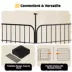 Yaheetech 16-Panel Foldable Metal Pet Enclosure with Door - 24" Tall, Black image thumbnail 4