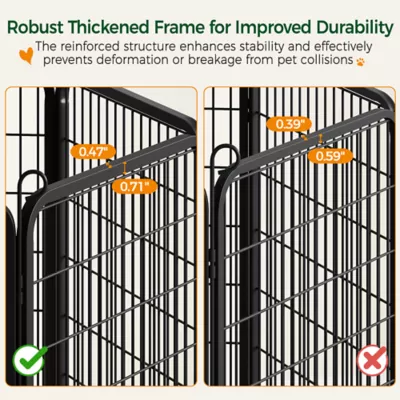 Yaheetech 16-Panel Metal Dog Playpen - 24" Tall, Black - Image 5