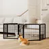 Yaheetech 2-Panel Metal Dog Playpen with Door - 24" Tall, Black image thumbnail 2