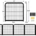 Yaheetech 2-Panel Metal Dog Playpen with Door - 24" Tall, Black image thumbnail 3