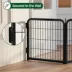 Yaheetech 2-Panel Metal Dog Playpen with Door - 24" Tall, Black image thumbnail 4
