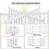 Yaheetech Freestanding 3-Panel Wooden Pet Fence - 24" Tall image thumbnail 4