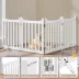 Yaheetech Freestanding 4-Panel Wooden Pet Fence - 24" Tall image thumbnail 5