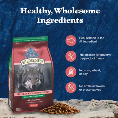 Blue Buffalo Wilderness High Protein, Salmon with Wholesome Grains Adult Dry Dog Food - Image 7