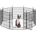 Yaheetech 8-Panel Puppy Playpen - 24" Tall, Black image thumbnail 1