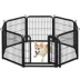 Yaheetech 8-Panel Foldable Metal Dog Fence - 24" Tall, Black image thumbnail 1