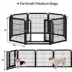 Yaheetech 8-Panel Foldable Metal Dog Fence - 24" Tall, Black image thumbnail 3