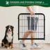 Yaheetech 8-Panel Foldable Metal Dog Fence - 24" Tall, Black image thumbnail 4