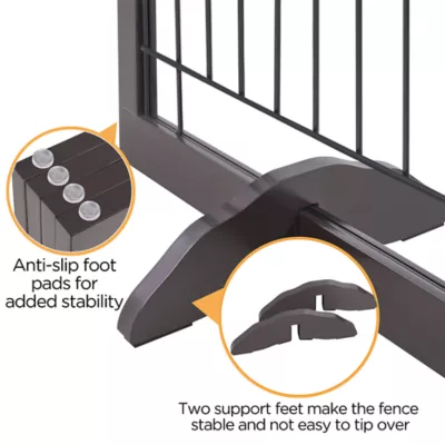 Yaheetech Extra-Wide Freestanding 4-Panel Pet Gate - 31" Tall - Image 5