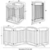 Yaheetech Extra-Wide Freestanding 4-Panel Pet Gate - 31" Tall image thumbnail 3