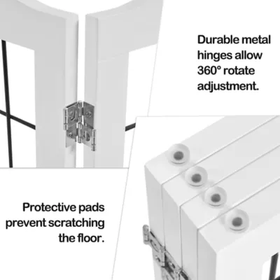 Yaheetech Extra-Wide Freestanding 4-Panel Pet Gate - 31" Tall - Image 5
