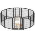 Yaheetech 12-Panel Foldable Pet Fence - 31.5" Tall, Black image thumbnail 1