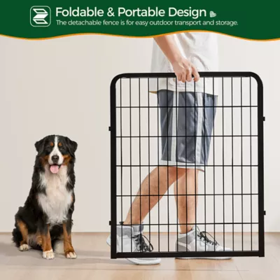 Yaheetech 12-Panel Foldable Pet Fence - 31.5" Tall, Black - Image 4