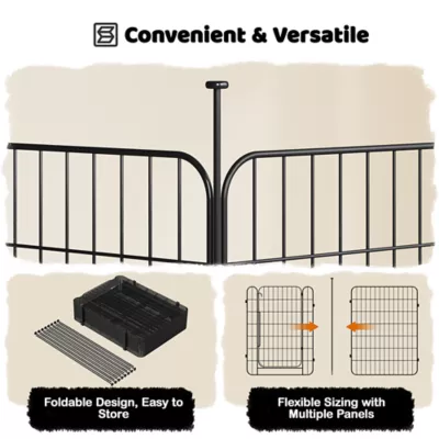 Yaheetech 16-Panel Metal Dog Playpen - 31.5" Tall, Black - Image 4