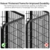Yaheetech 16-Panel Foldable Pet Fence - 31.5" Tall, Black image thumbnail 4