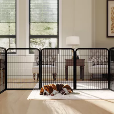 Yaheetech 2-Panel Pet Fence - 31.5" Tall, Black - Image 2