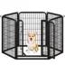Yaheetech 6-Panel Foldable Pet Fence - 31.5" Tall, Black image thumbnail 1