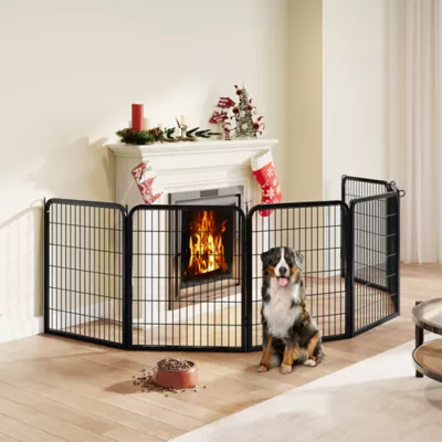 Yaheetech 6-Panel Foldable Pet Fence - 31.5" Tall, Black - Image 2
