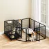 Yaheetech 8-Panel Pet Fence - 31.5" Tall, Black image thumbnail 2
