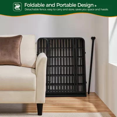Yaheetech 8-Panel Pet Fence - 31.5" Tall, Black - Image 5