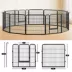 Yaheetech 12-Panel Metal Dog Playpen with Door - 32" Tall, Black image thumbnail 3