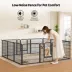 Yaheetech 12-Panel Metal Dog Playpen with Door - 32" Tall, Black image thumbnail 4