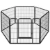 Yaheetech 6-Panel Metal Dog Playpen with Door - 32" Tall, Black image thumbnail 1