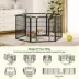 Yaheetech 6-Panel Metal Dog Playpen with Door - 32" Tall, Black image thumbnail 4