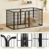 Yaheetech 6-Panel Metal Dog Playpen with Door - 32" Tall, Black image thumbnail 5