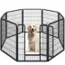 Yaheetech 8-Panel Metal Dog Playpen with Door - 32" Tall, Black image thumbnail 1