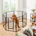 Yaheetech 8-Panel Metal Dog Playpen with Door - 32" Tall, Black image thumbnail 2