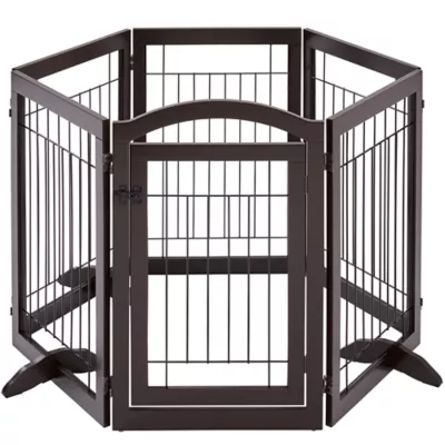 Yaheetech Freestanding 6-Panel Pet Gate - 32.5" Tall - Image 1