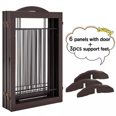 Yaheetech Freestanding 6-Panel Pet Gate - 32.5" Tall - Image 5